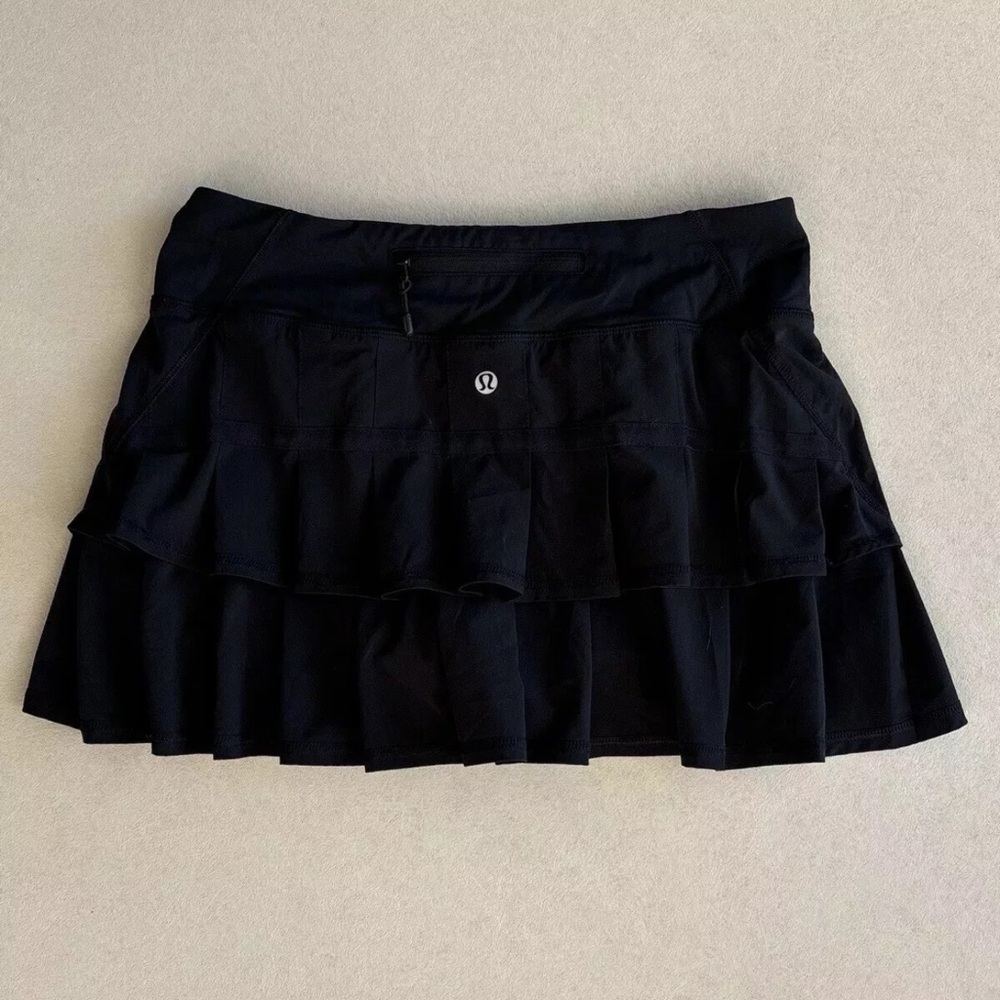 Lululemon Women’s Size 6 Black Run Pace Setter Skirt 4-way Stretch Tennis Pickle